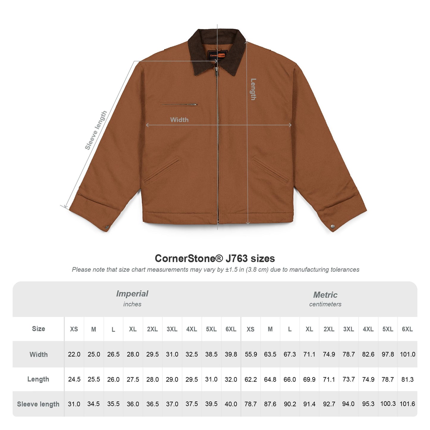 Embroidered Oak Leaf Work MusTea Jacket — Durable CornerStone Duck Cloth