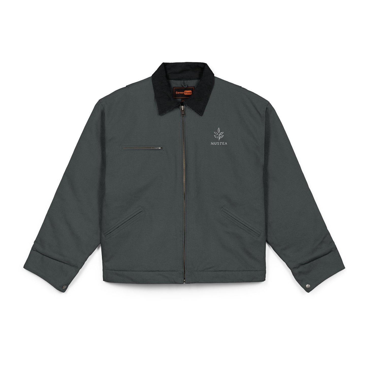 Embroidered Oak Leaf Work MusTea Jacket — Durable CornerStone Duck Cloth