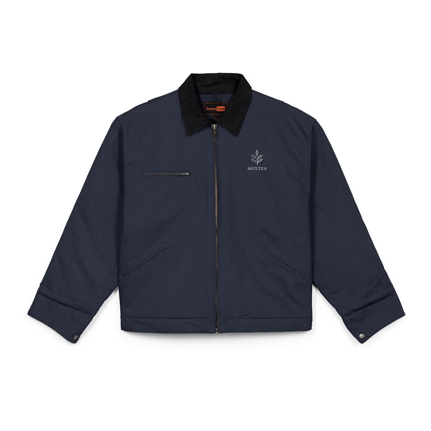 Embroidered Oak Leaf Work MusTea Jacket — Durable CornerStone Duck Cloth