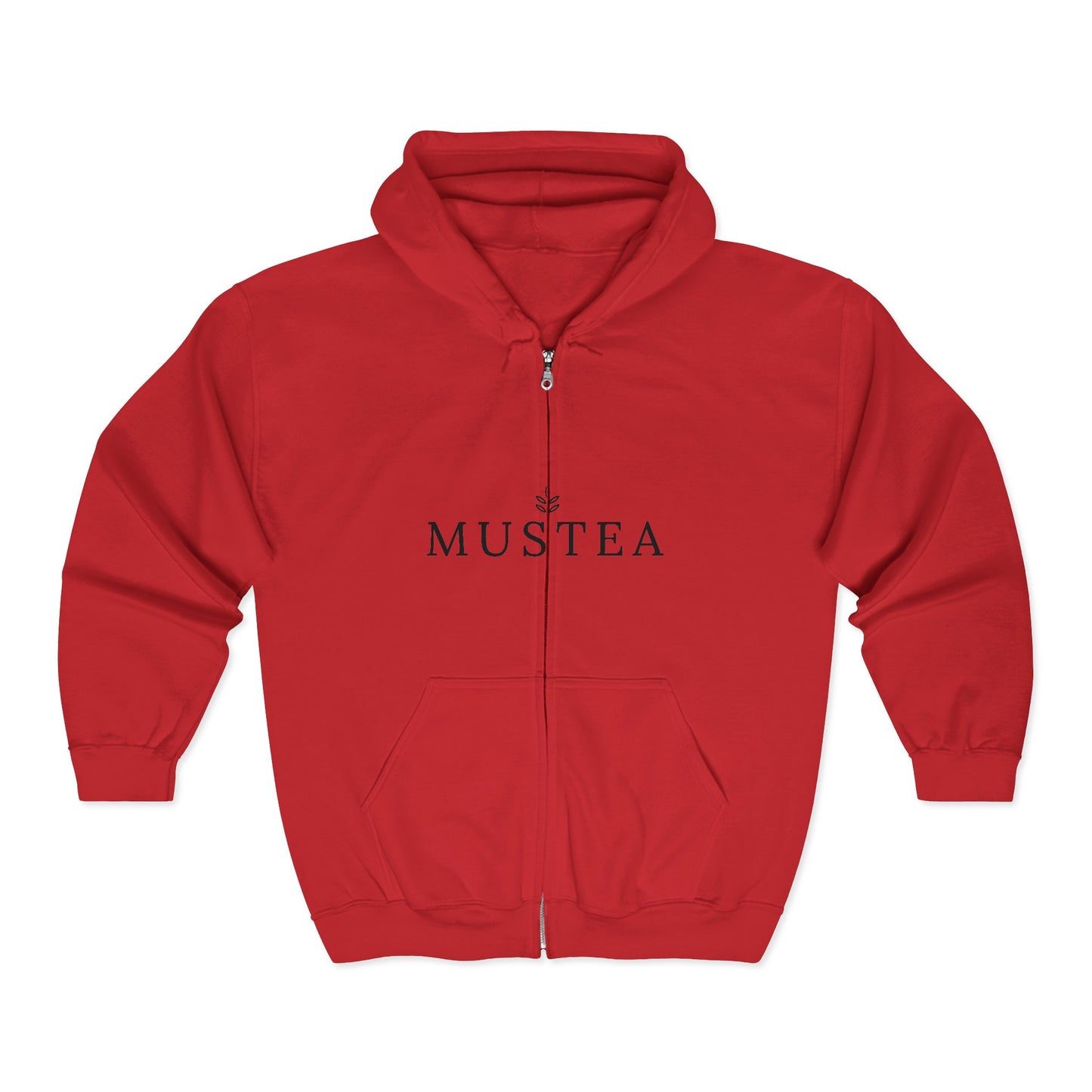 Mustea Zip Hoodie — Minimal Tea Lover Full-Zip Sweatshirt