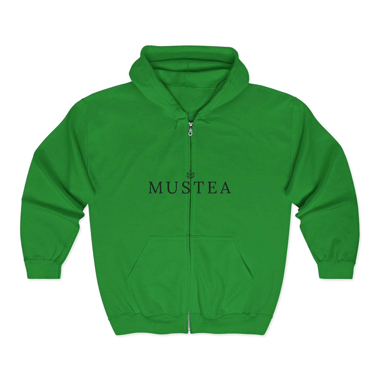 Mustea Zip Hoodie — Minimal Tea Lover Full-Zip Sweatshirt