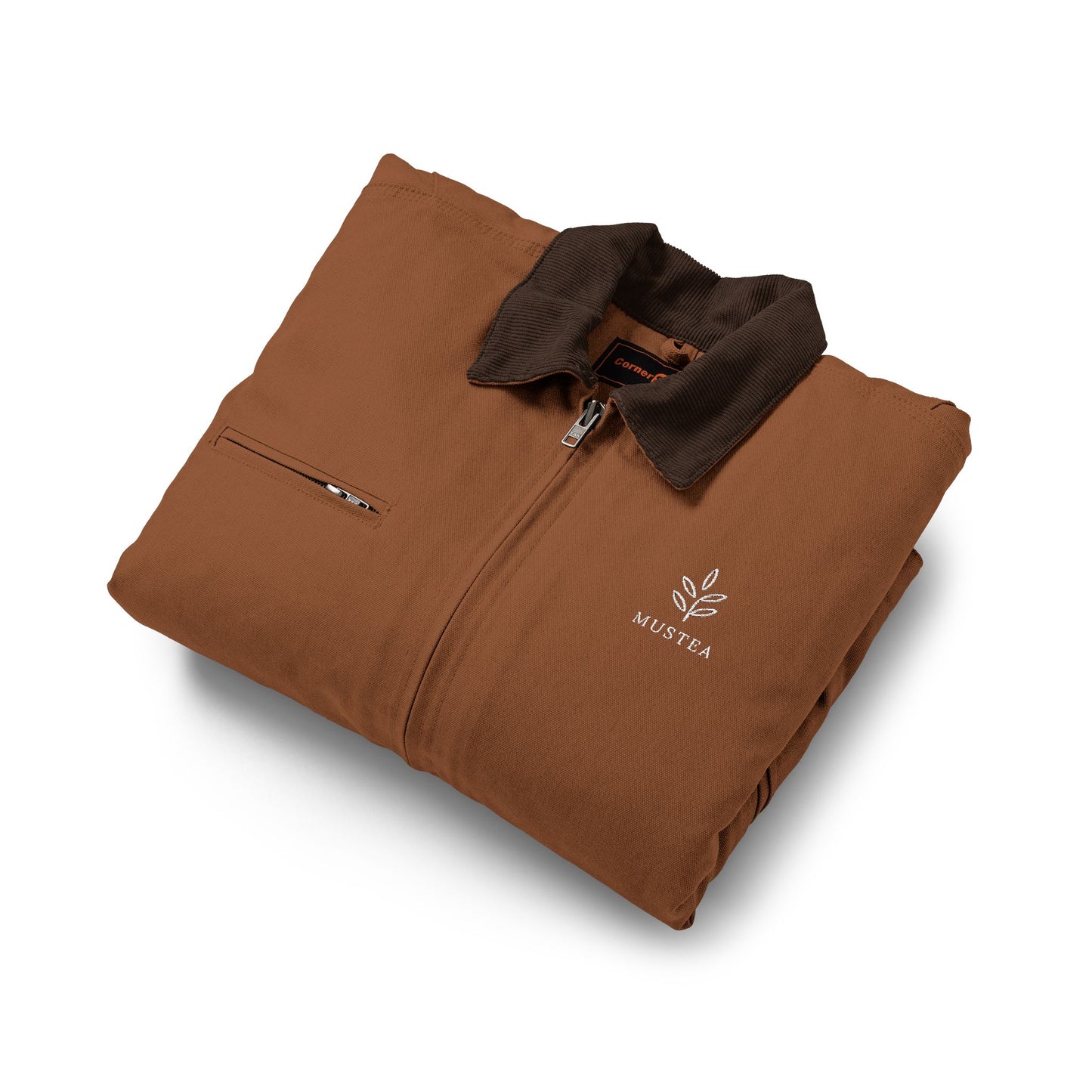 Embroidered Oak Leaf Work MusTea Jacket — Durable CornerStone Duck Cloth