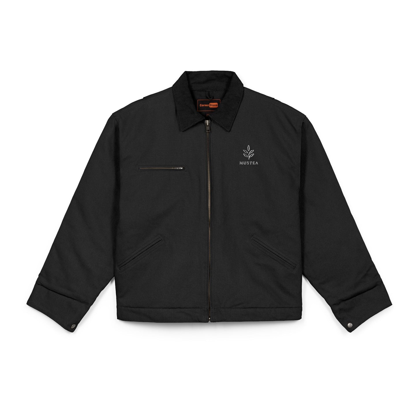 Embroidered Oak Leaf Work MusTea Jacket — Durable CornerStone Duck Cloth